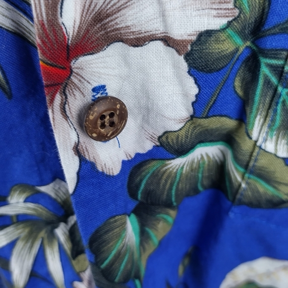 Vintage RJC Hawaiian Parrot Shirt Aloha Tropical Birds Tiki Island Flowers Sz LG - Picture 8 of 14